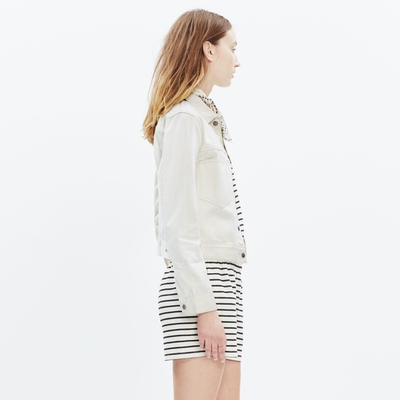 🤍Madewell Calaveras White Denim Jacket Sml - Picture 12 of 12